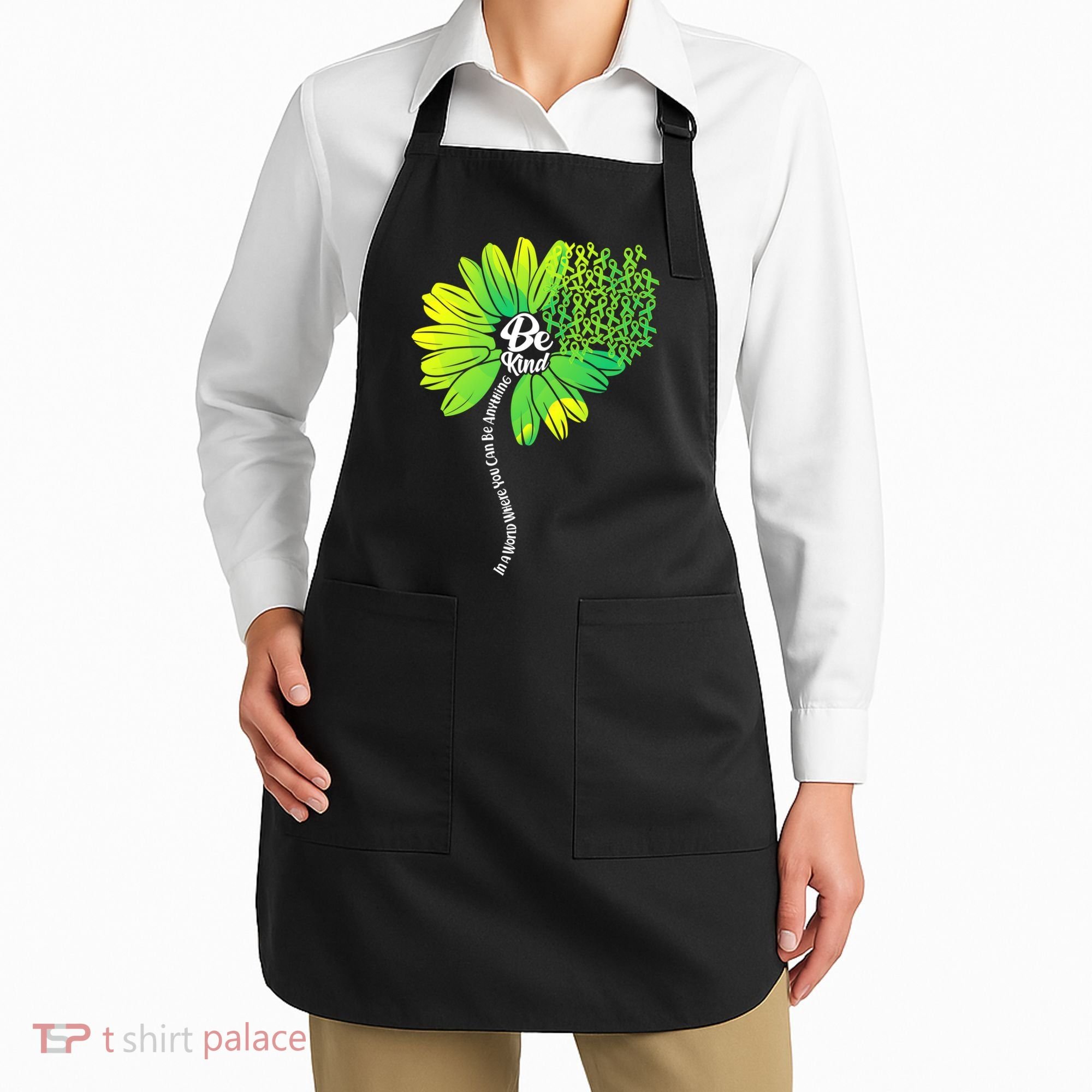 Be Kind Mental Health Awareness Flower Apron