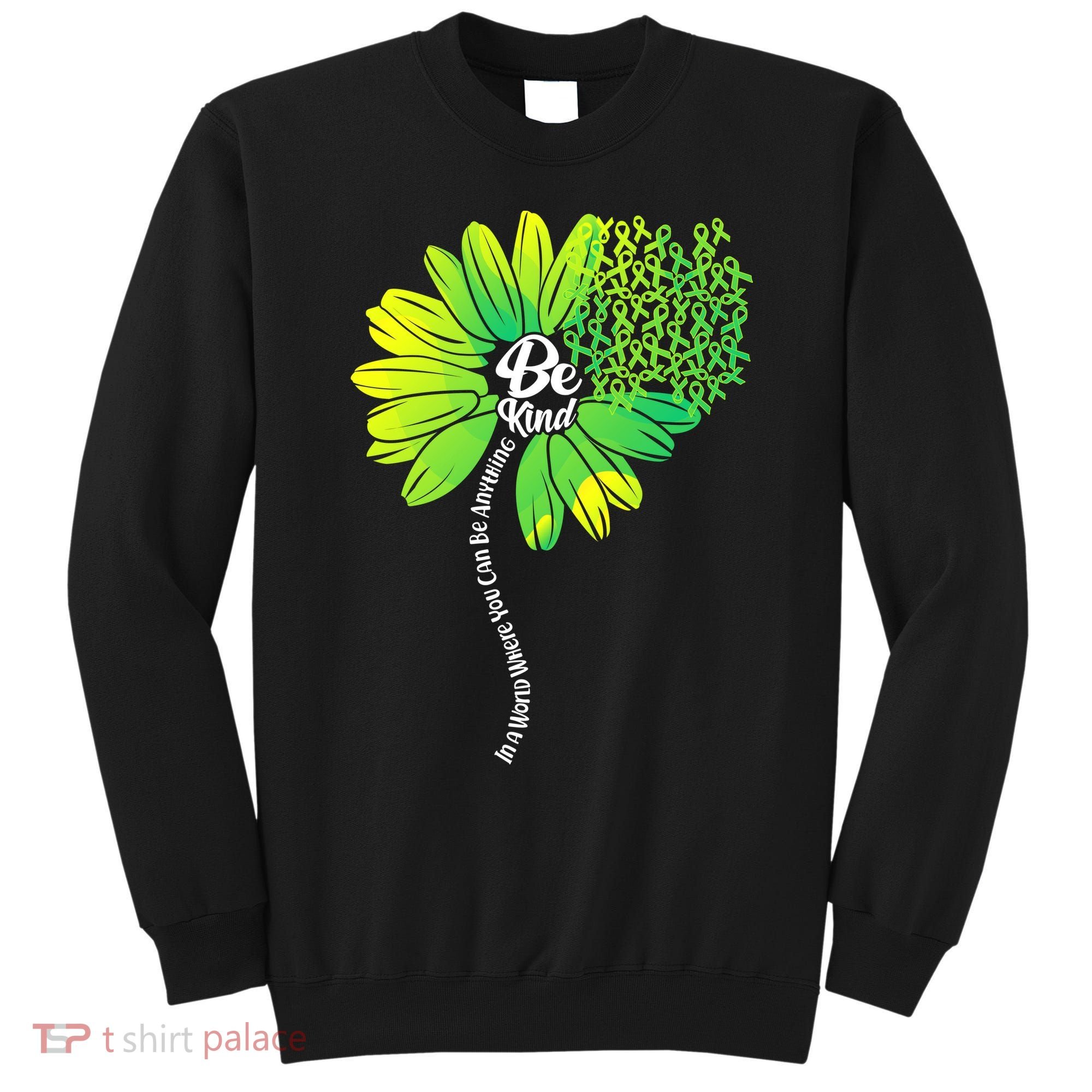 Be Kind Mental Health Awareness Flower Sweatshirt