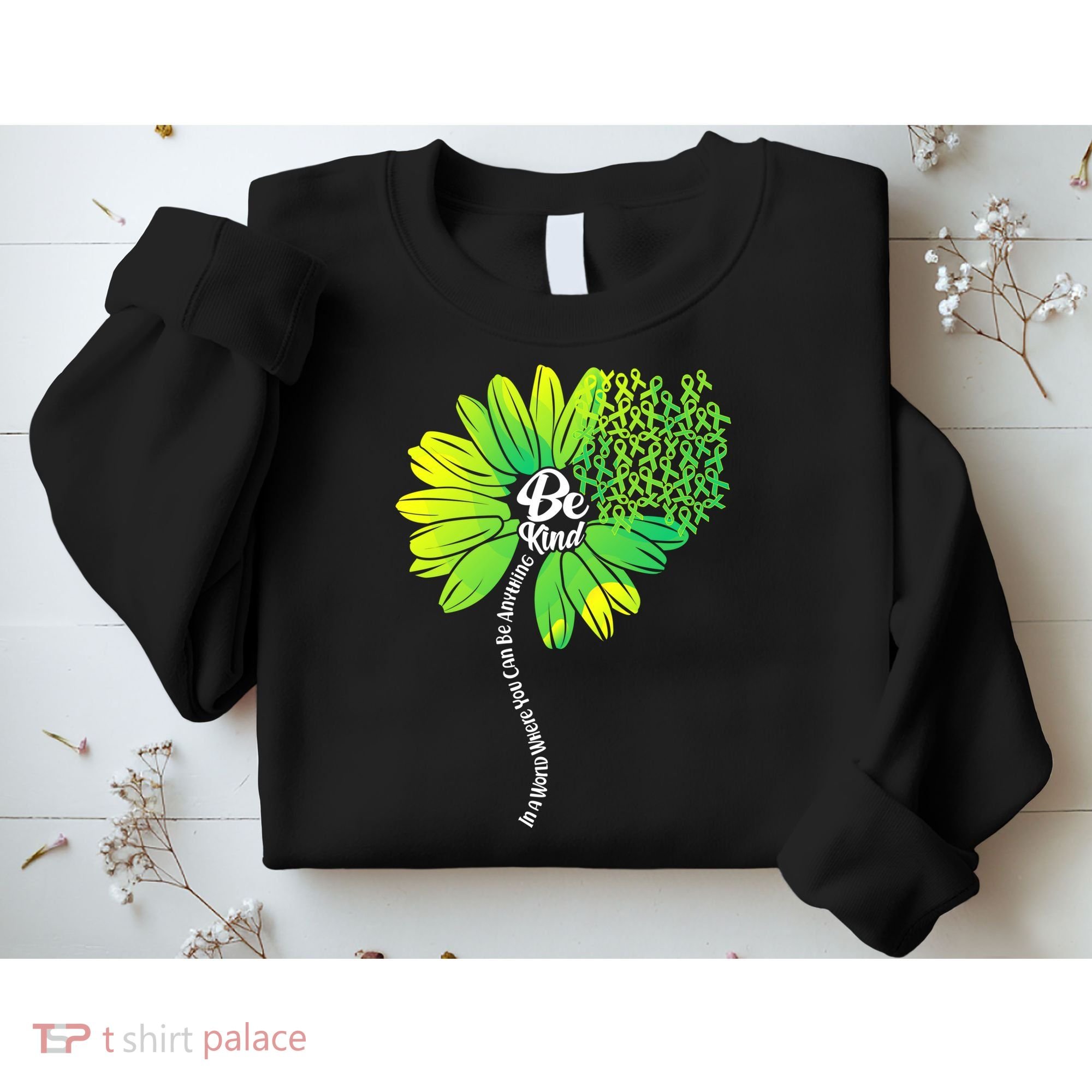 Be Kind Mental Health Awareness Flower Sweatshirt