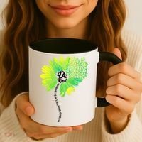 Be Kind Mental Health Awareness Flower Coffee Mug thumb 3