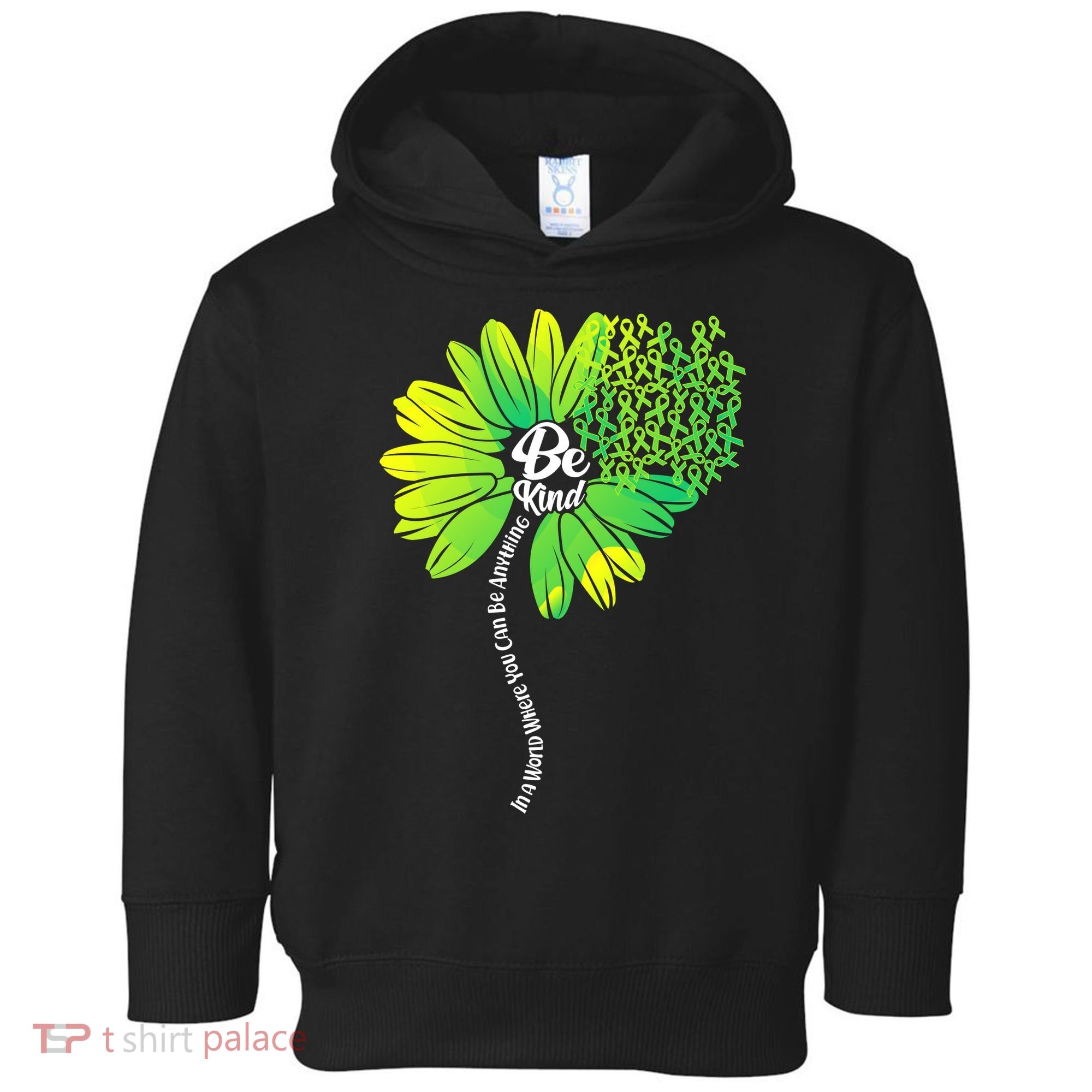 Be Kind Mental Health Awareness Flower Toddler Hoodie