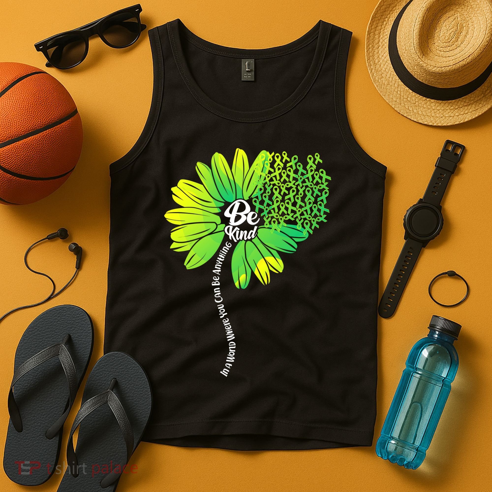 Be Kind Mental Health Awareness Flower Tank Top