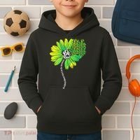 Be Kind Mental Health Awareness Flower Kids Hoodie thumb 2