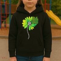 Be Kind Mental Health Awareness Flower Kids Hoodie thumb 3