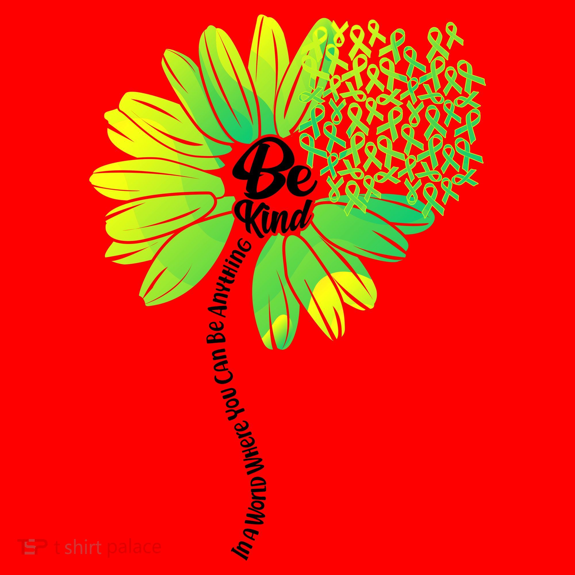 Be Kind Mental Health Awareness Flower Santa Hat