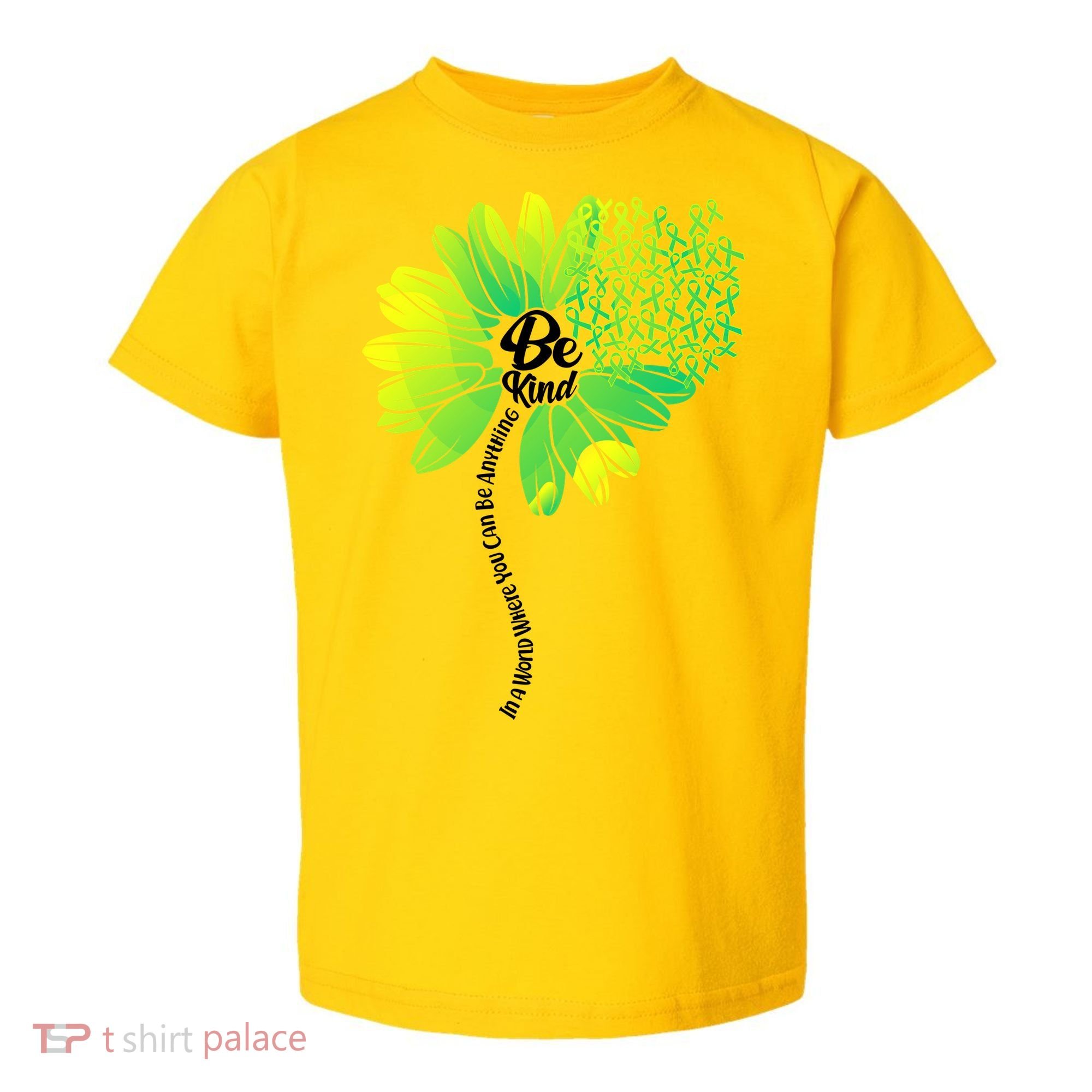 Be Kind Mental Health Awareness Flower Toddler T-Shirt