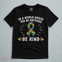 Be Kind Motivational Autism Awareness Slogan Autism Puzzle Message T-Shirt thumb 5