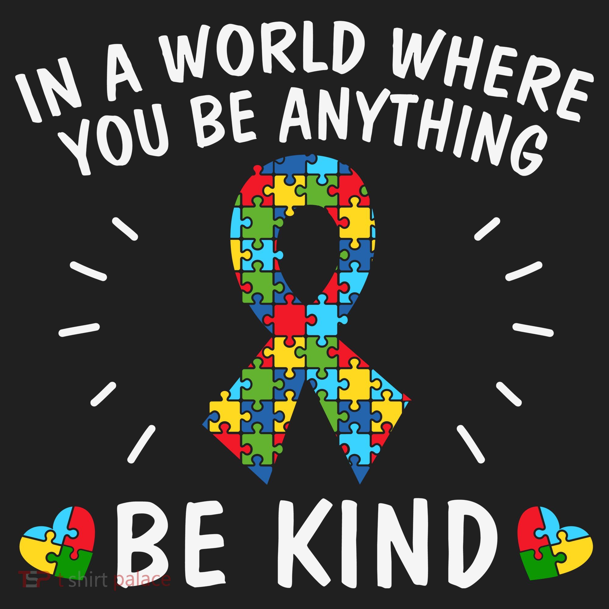 Be Kind Motivational Autism Awareness Slogan Autism Puzzle Message Beanie
