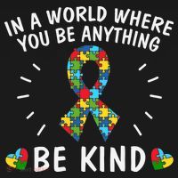 Be Kind Motivational Autism Awareness Slogan Autism Puzzle Message Women's Hoodie thumb 2