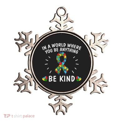 Be Kind Motivational Autism Awareness Slogan Autism Puzzle Message Ornament
