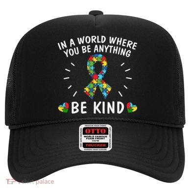 Be Kind Motivational Autism Awareness Slogan Autism Puzzle Message Hat