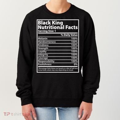 Black King Nutritional Facts Black History Pride Women's Sweatshirt