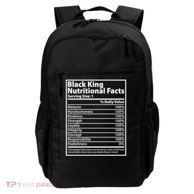 Black King Nutritional Facts Black History Pride Backpack