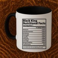 Black King Nutritional Facts Black History Pride Coffee Mug thumb 2