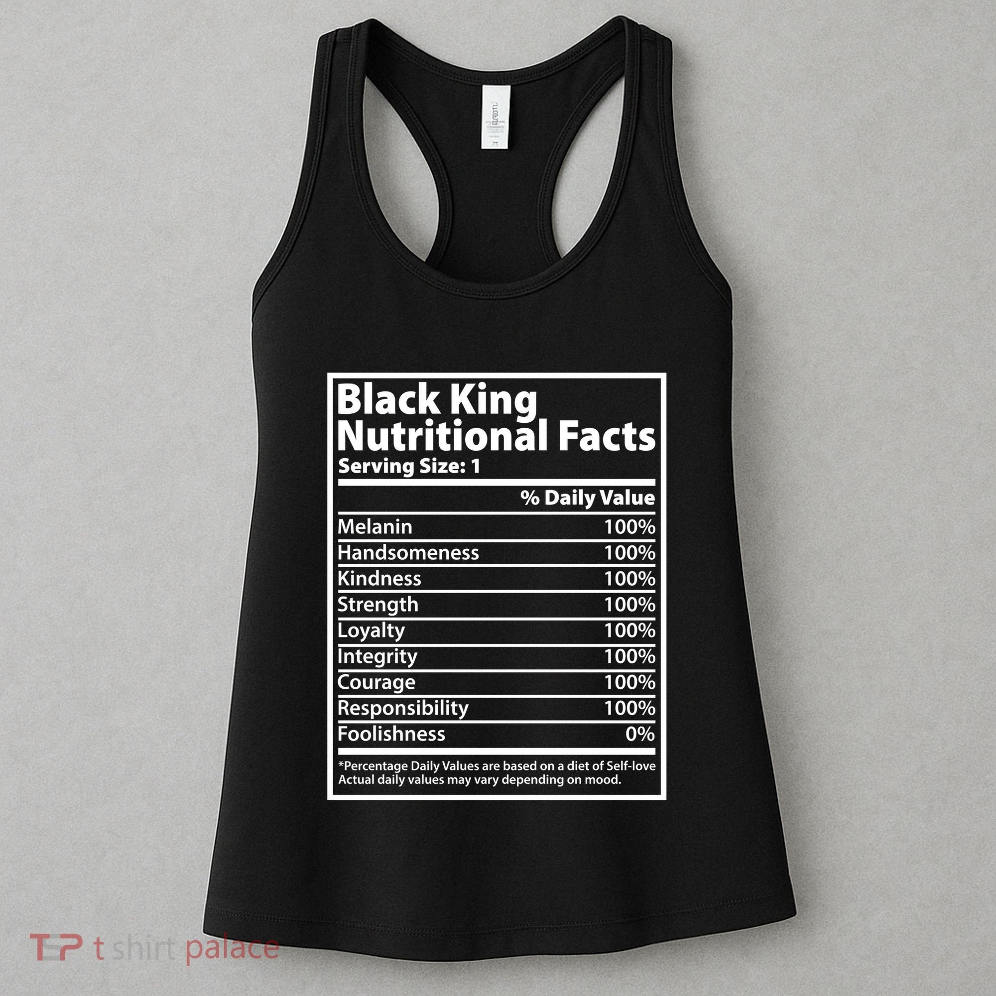 Black King Nutritional Facts Black History Pride Women's Tank Top