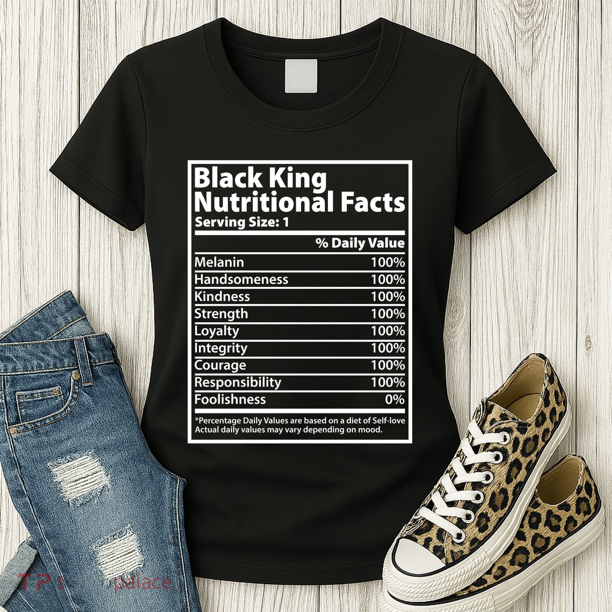 Black King Nutritional Facts Black History Pride Women's T-Shirt
