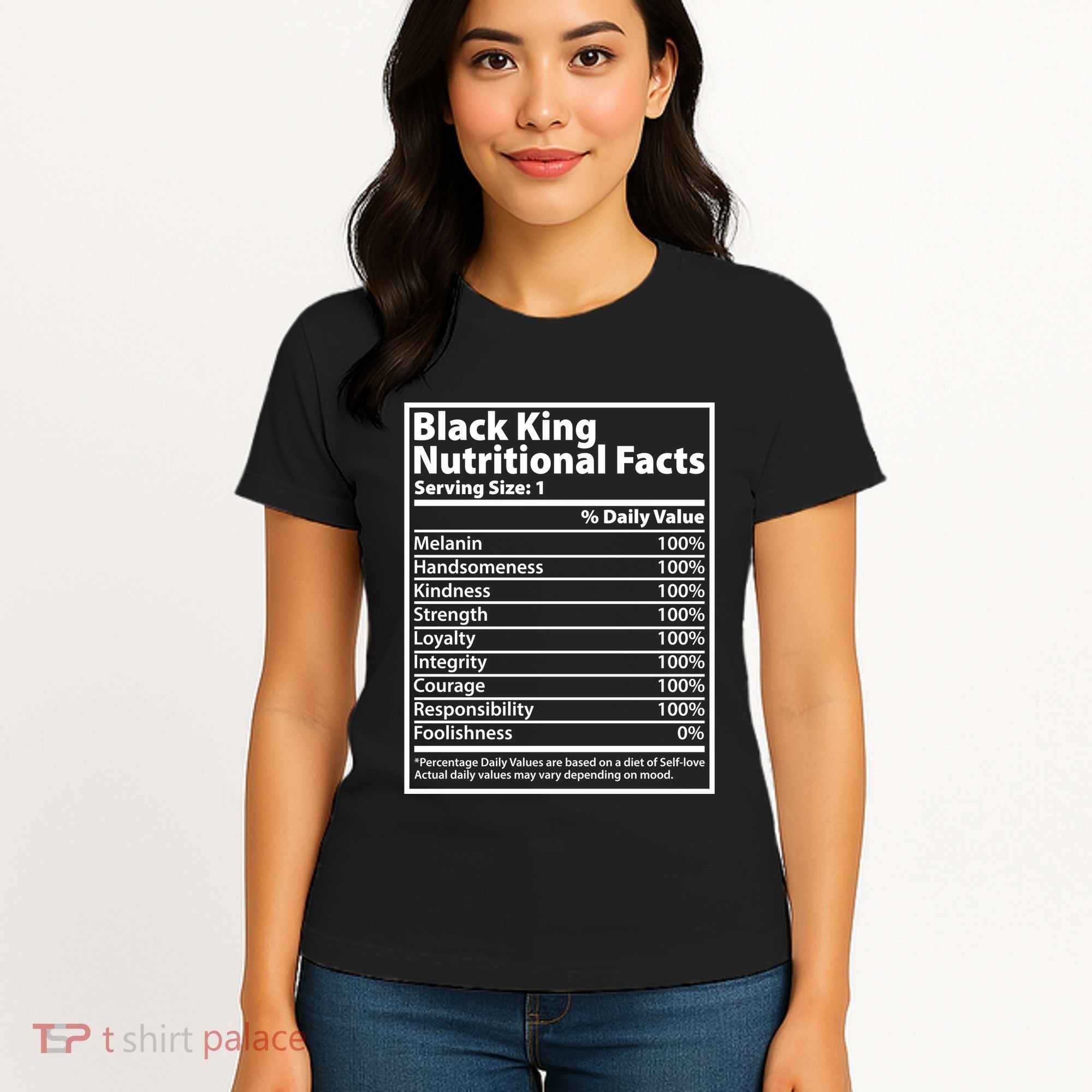 Black King Nutritional Facts Black History Pride Women's T-Shirt