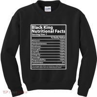 Black King Nutritional Facts Black History Pride Kids Sweatshirt thumb 0