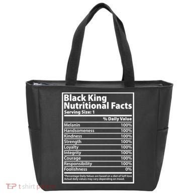 Black King Nutritional Facts Black History Pride Tote Bag
