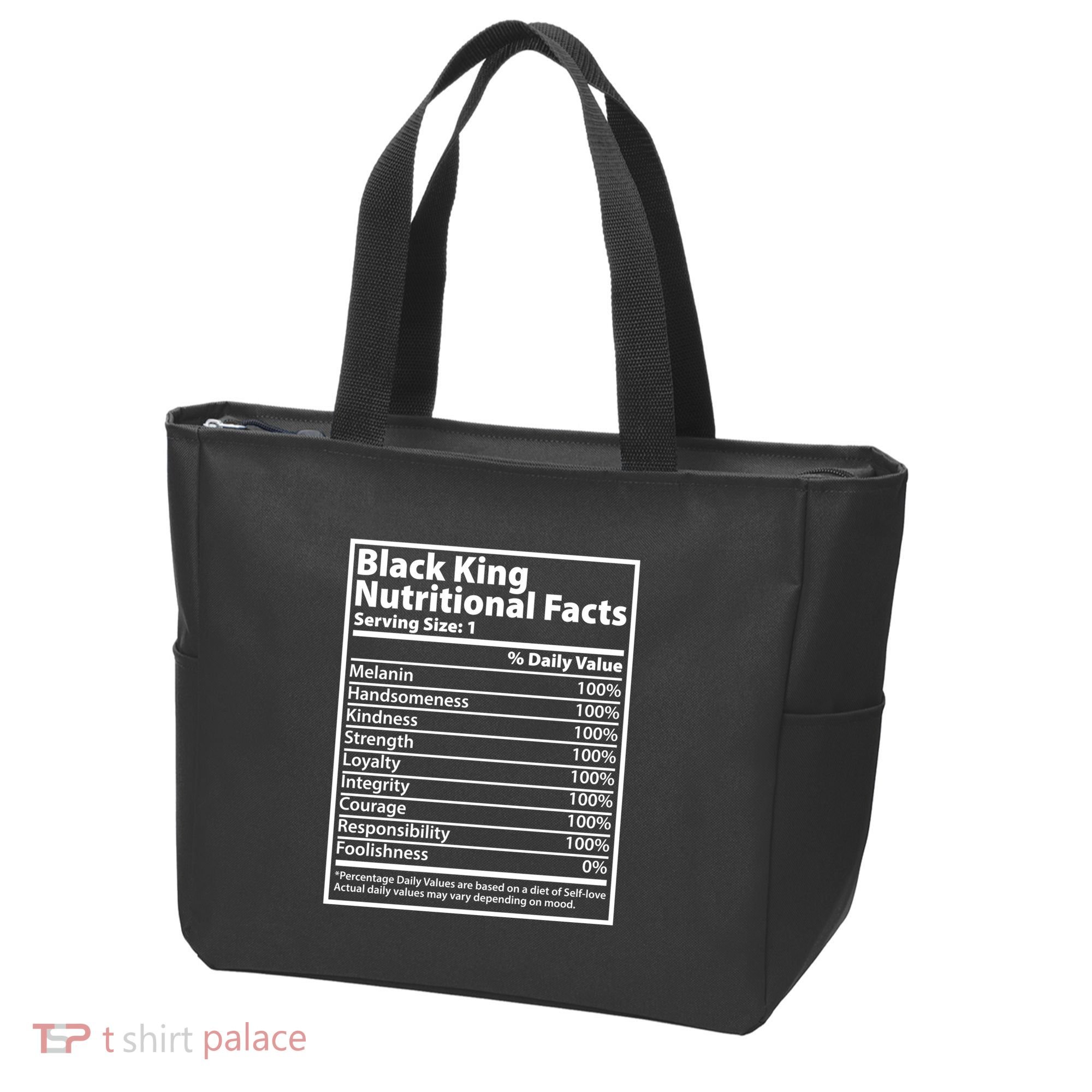 Black King Nutritional Facts Black History Pride Tote Bag