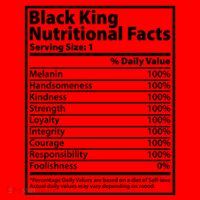 Black King Nutritional Facts Black History Pride Santa Hat thumb 1