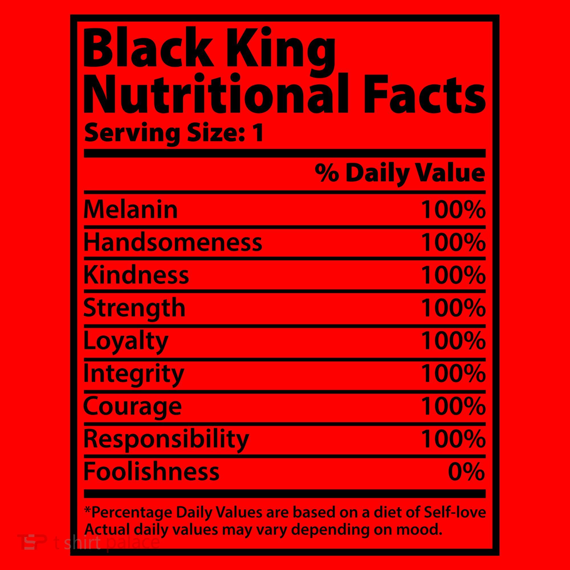 Black King Nutritional Facts Black History Pride Santa Hat