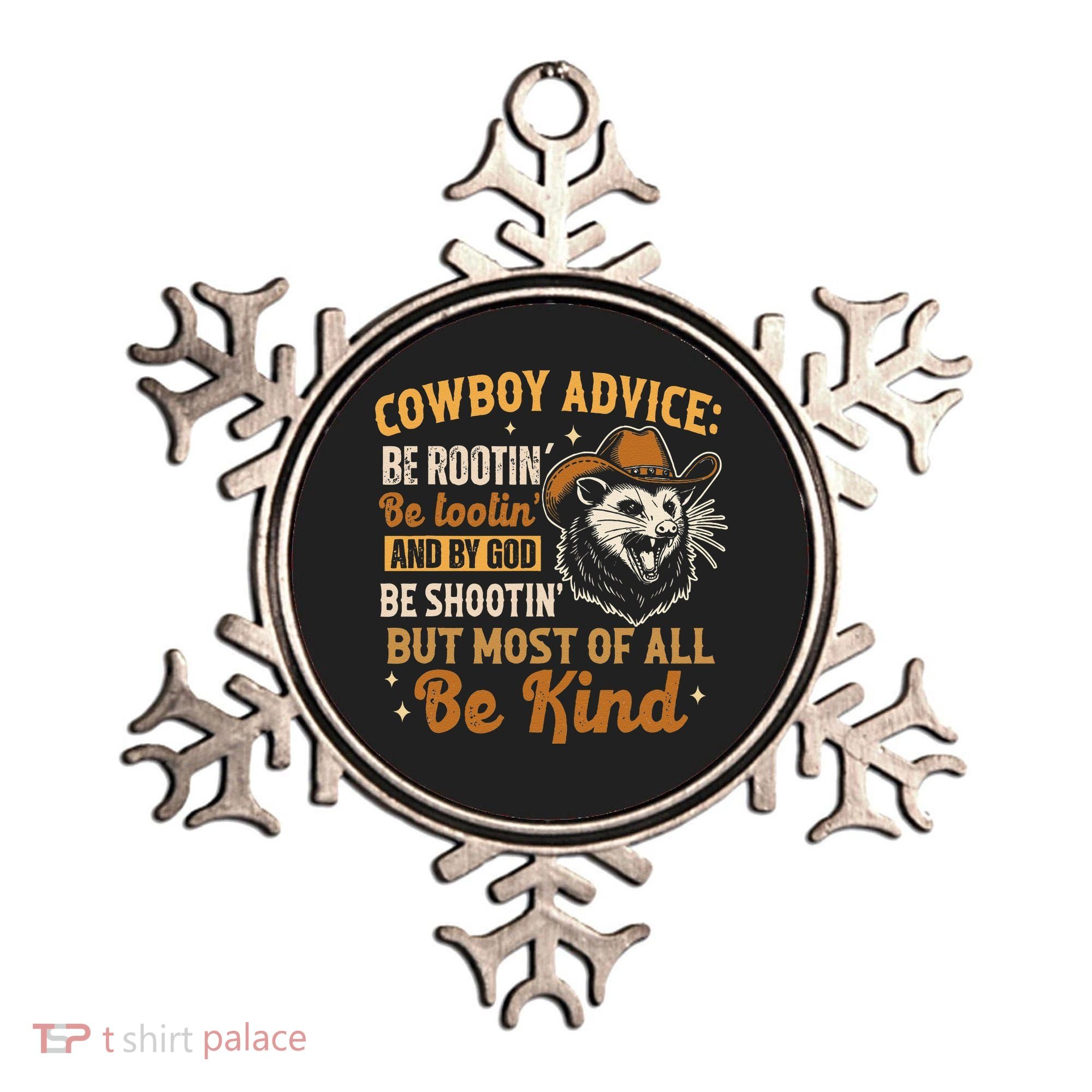 Be Kind Opossum Cow Advice Rootin Tootin Possum Lover Ornament