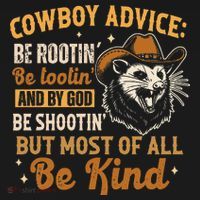 Be Kind Opossum Cow Advice Rootin Tootin Possum Lover Ornament thumb 1