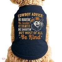 Be Kind Opossum Cow Advice Rootin Tootin Possum Lover Doggie Tank thumb 0