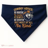 Be Kind Opossum Cow Advice Rootin Tootin Possum Lover USA-Made Doggie Bandana thumb 0