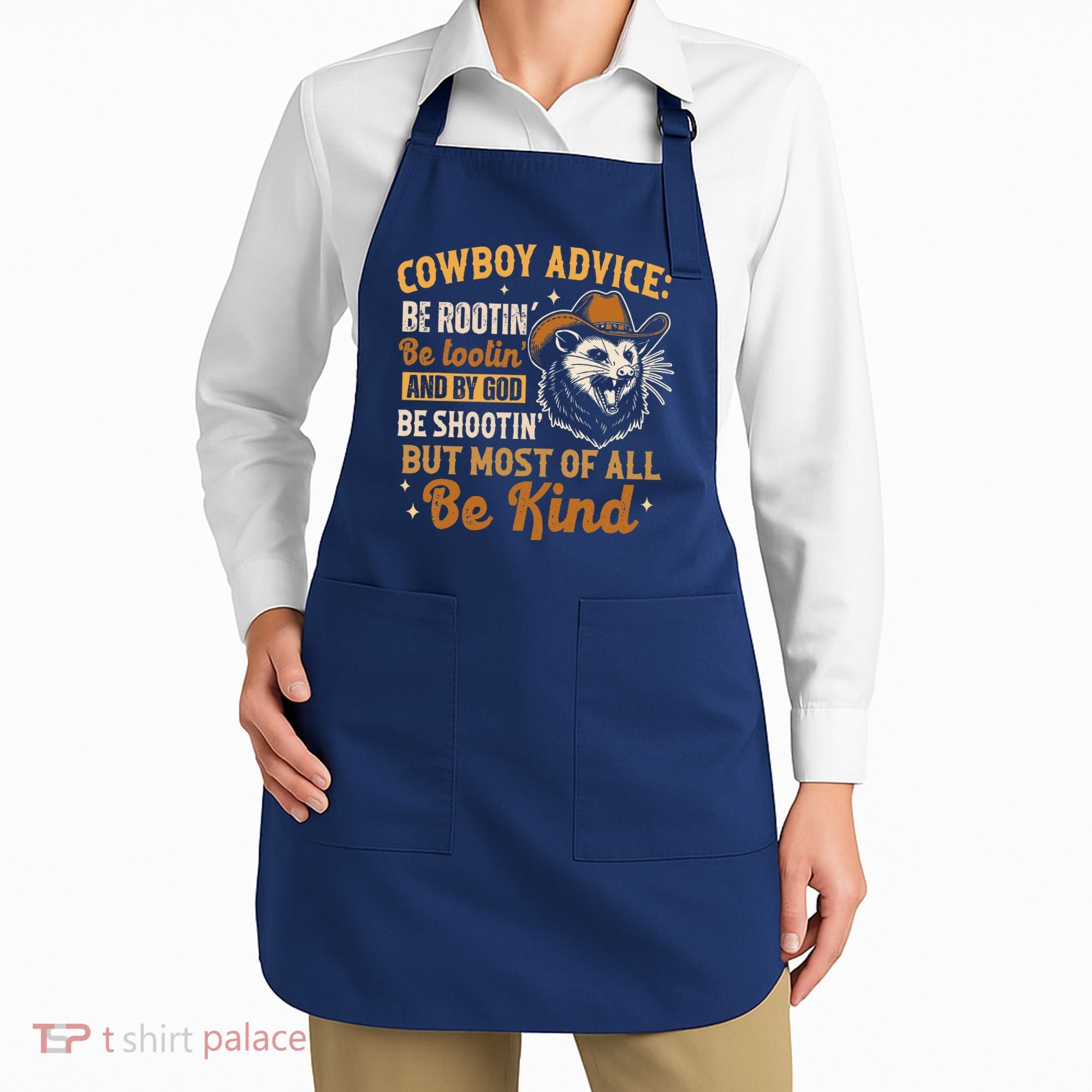Be Kind Opossum Cow Advice Rootin Tootin Possum Lover Apron