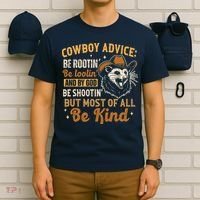 Be Kind Opossum Cow Advice Rootin Tootin Possum Lover T-Shirt thumb 6