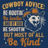 Be Kind Opossum Cow Advice Rootin Tootin Possum Lover Women's Hoodie thumb 2