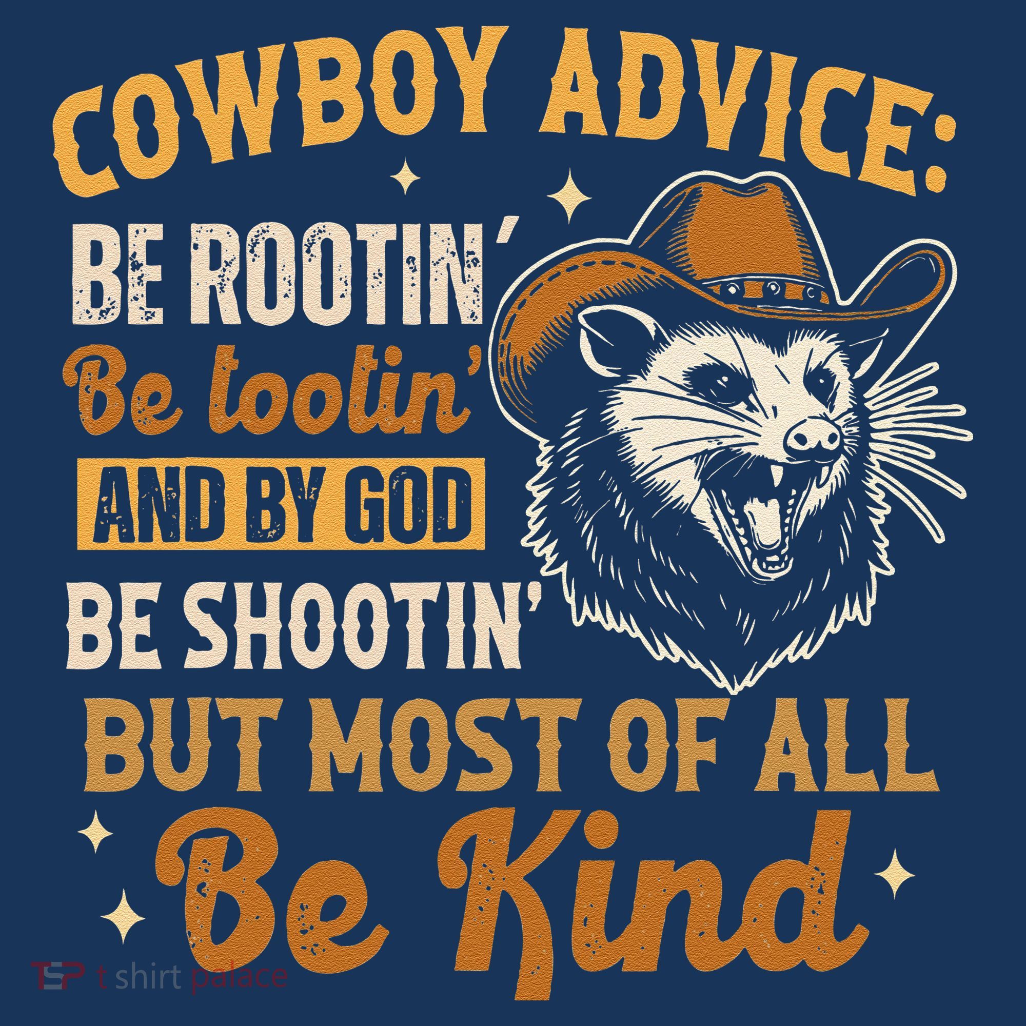 Be Kind Opossum Cow Advice Rootin Tootin Possum Lover Women's Hoodie