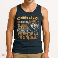 Be Kind Opossum Cow Advice Rootin Tootin Possum Lover Tank Top thumb 3