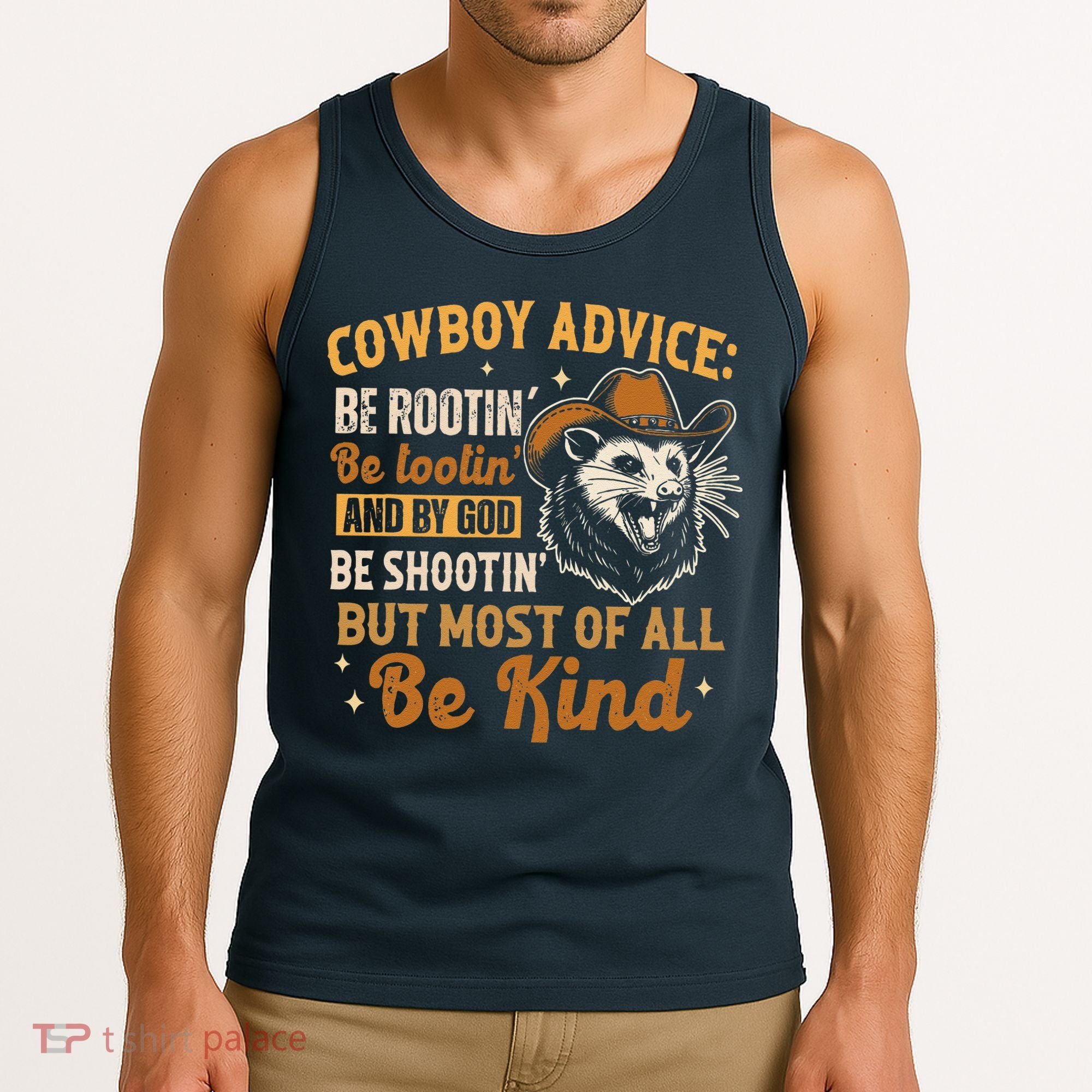 Be Kind Opossum Cow Advice Rootin Tootin Possum Lover Tank Top