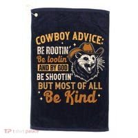 Be Kind Opossum Cow Advice Rootin Tootin Possum Lover Golf Towel thumb 0