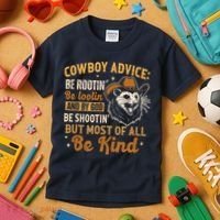 Be Kind Opossum Cow Advice Rootin Tootin Possum Lover Kids T-Shirt thumb 3