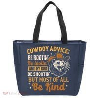 Be Kind Opossum Cow Advice Rootin Tootin Possum Lover Tote Bag thumb 0