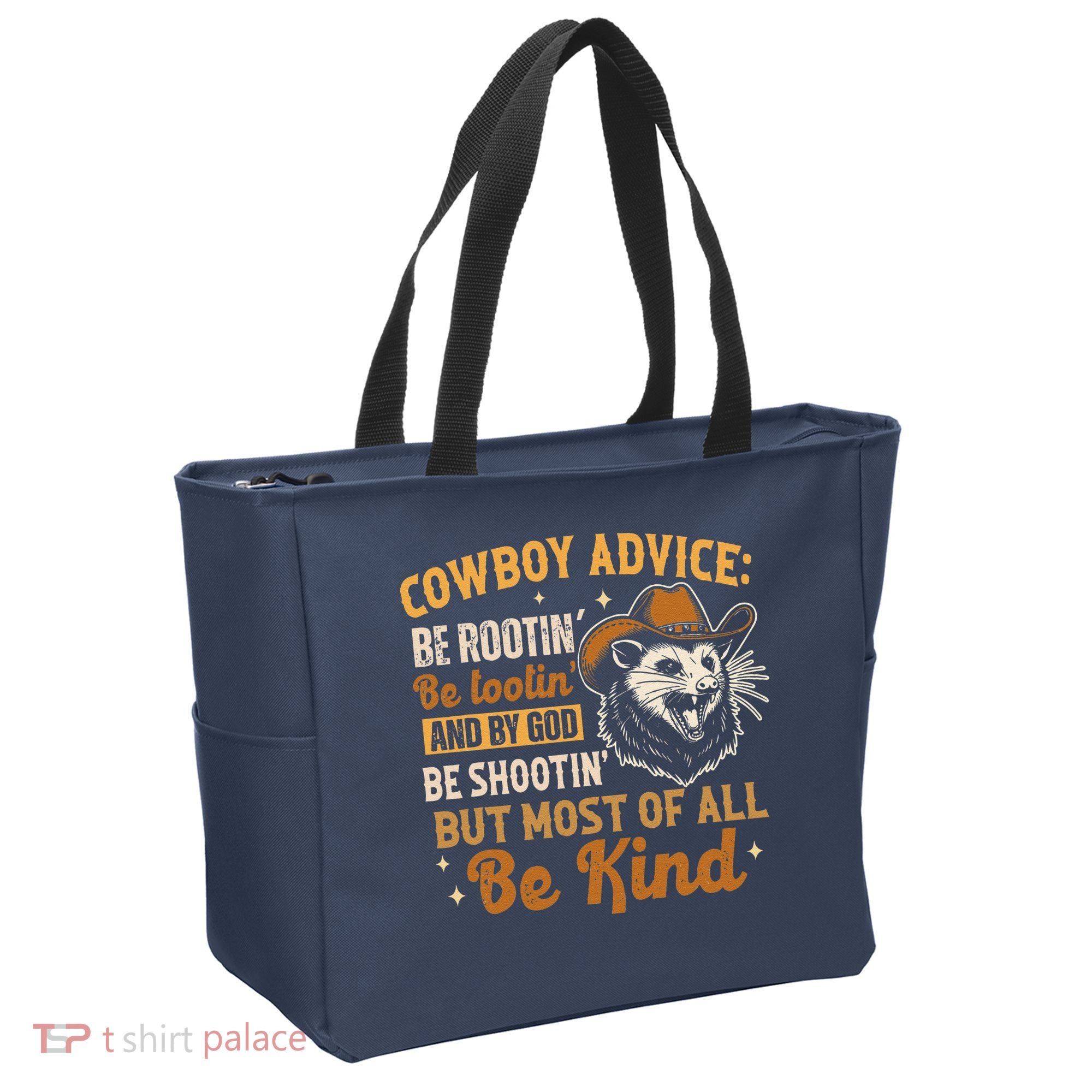 Be Kind Opossum Cow Advice Rootin Tootin Possum Lover Tote Bag