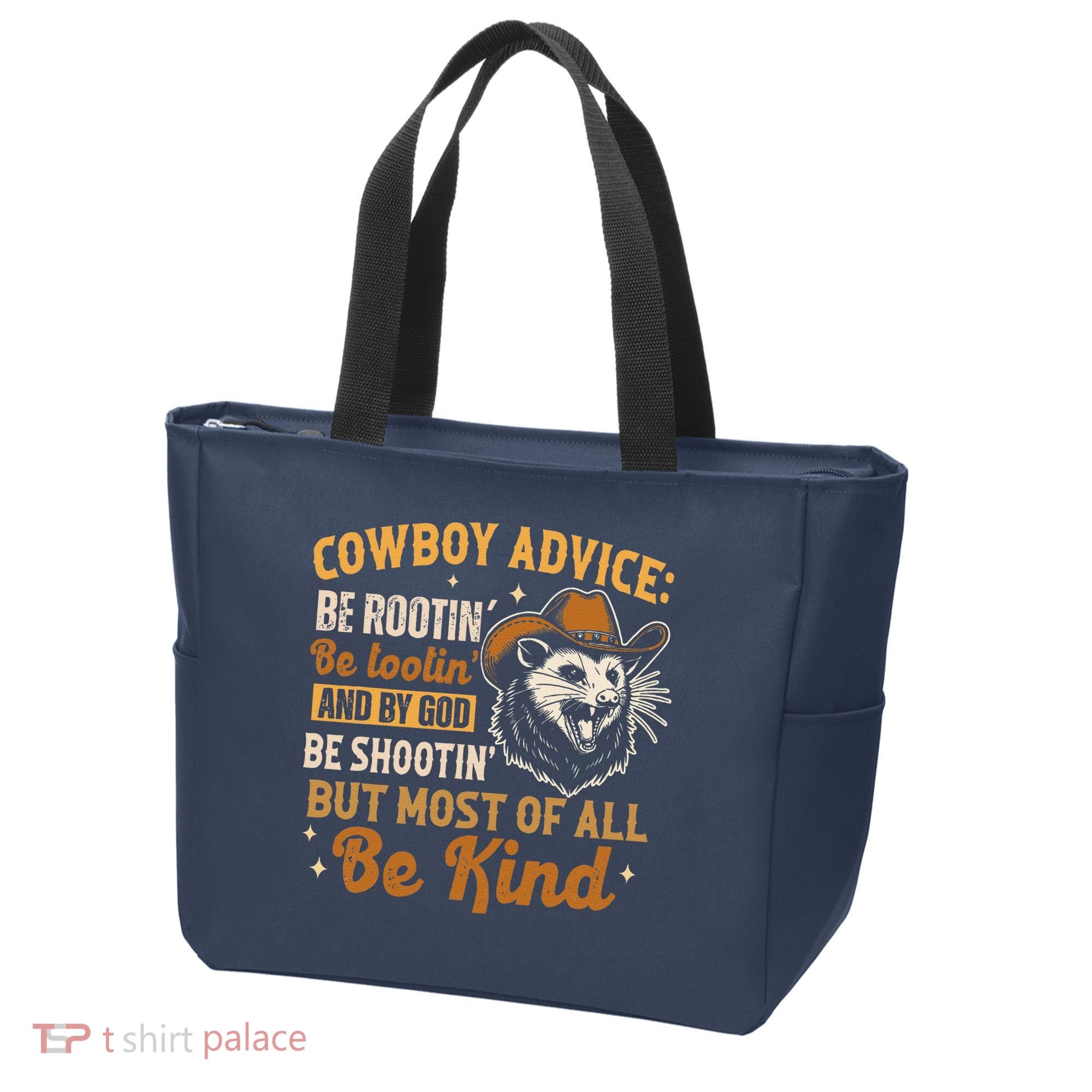 Be Kind Opossum Cow Advice Rootin Tootin Possum Lover Tote Bag