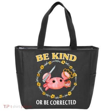 Be Kind Or Be Corrected Funny Crab Meme 1 Tote Bag