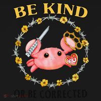 Be Kind Or Be Corrected Funny Crab Meme Pajama Set thumb 2