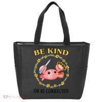 Be Kind Or Be Corrected Funny Crab Meme Tote Bag thumb 0