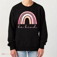 Be Kind Pink Rainbow Cute Gift Women's Sweatshirt thumb 0