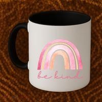 Be Kind Pink Rainbow Cute Gift Coffee Mug thumb 2