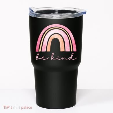 Be Kind Pink Rainbow Cute Gift Tumbler