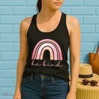 Be Kind Pink Rainbow Cute Gift Women's Tank Top thumb 2