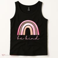 Be Kind Pink Rainbow Cute Gift Tank Top thumb 2