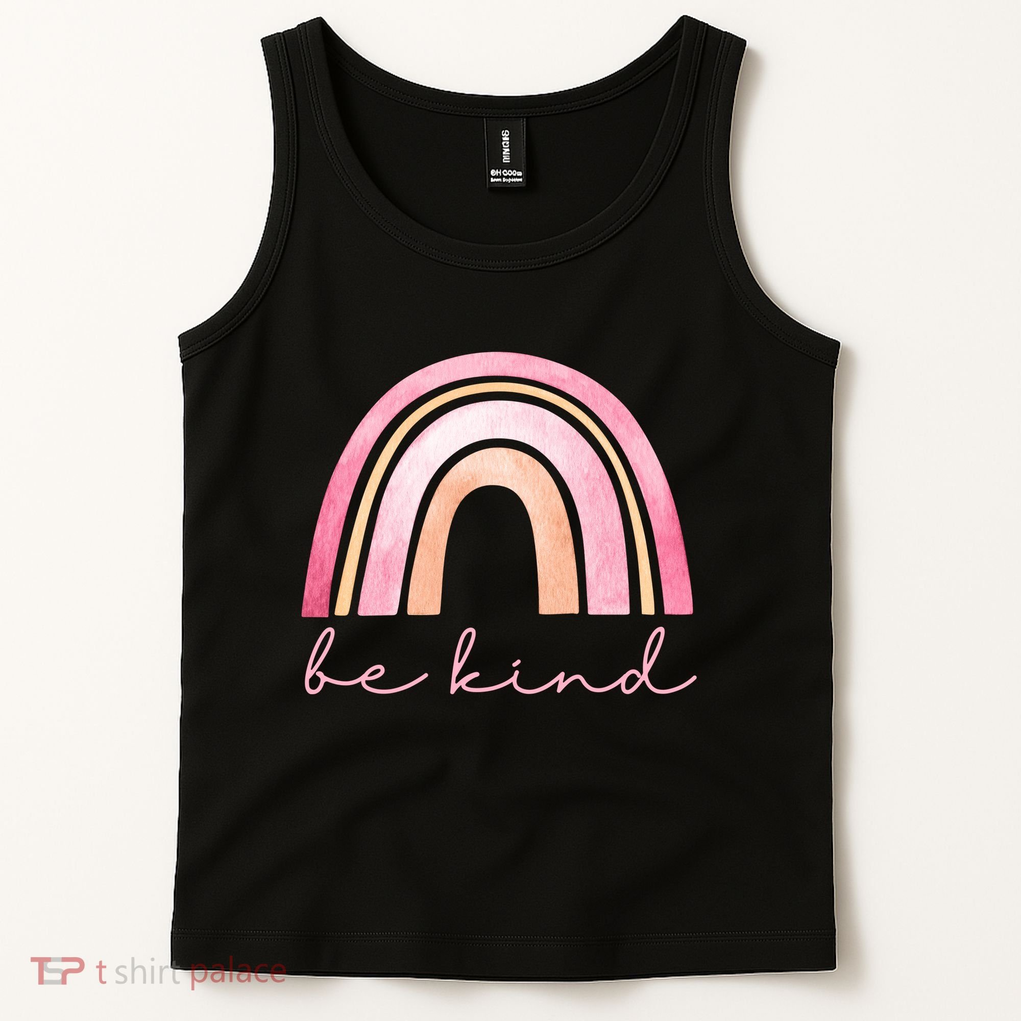Be Kind Pink Rainbow Cute Gift Tank Top